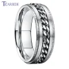 8mm Stainless Steel Rotate Chain Ring